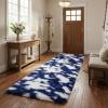 Garvee Shag Area Rug 2×6 Shag Runner Rug Extra Comfy High Pile Shaggy Rugs Non-Slip Fuzzy Indoor Carpet Ultra-Soft Non-Shedding Accent Mat for Living Room Bedroom Kids Room Bedside Blue(Blue)