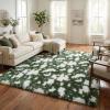 Garvee Shag Area Rug 2×6 Shag Runner Rug Extra Comfy High Pile Shaggy Rugs Non-Slip Fuzzy Indoor Carpet Ultra-Soft Non-Shedding Accent Mat for Living Room Bedroom Kids Room Bedside Blue(Green)