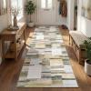 Garvee Washable Area Rugs 9×12 Living Room Rug Tartan Plaid Non Slip Soft Bedroom Rugs Farmhouse Low Pile Foldable Large Rug Stain Resistant Carpet for Nursery Dining Room Classroom, Beige(Grey Multi)