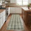 Garvee Washable Area Rugs 9×12 Living Room Rug Tartan Plaid Non Slip Soft Bedroom Rugs Farmhouse Low Pile Foldable Large Rug Stain Resistant Carpet for Nursery Dining Room Classroom, Beige(Plaid|green&taupe)