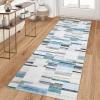 Garvee Washable Area Rugs 9×12 Living Room Rug Tartan Plaid Non Slip Soft Bedroom Rugs Farmhouse Low Pile Foldable Large Rug Stain Resistant Carpet for Nursery Dining Room Classroom, Beige(Blue)