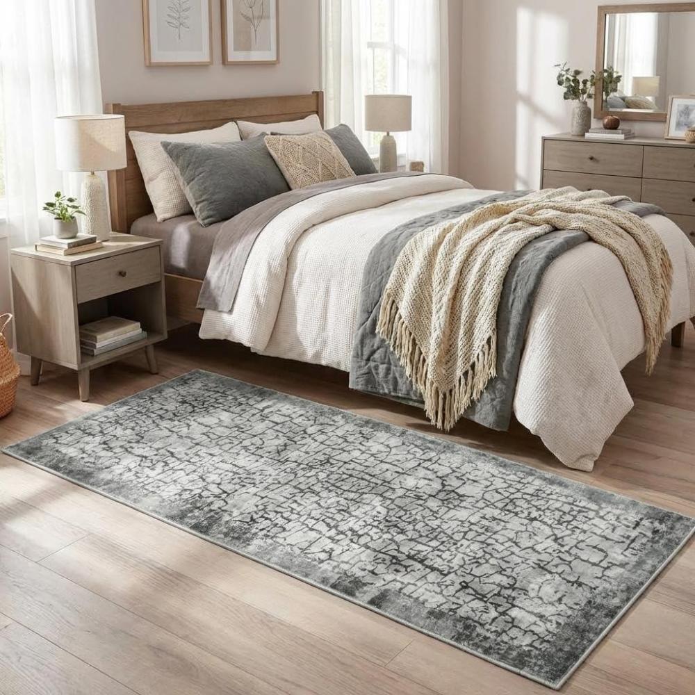 image:imageGarvee Abstract 2x6 Kitchen Rugs Washable Green Soft Non Slip Entryway Rug Low Pile Ultra Thin Long Carpet Hallway Runner Modern Accent Rug Runners for Laundry Bedroom BathroomModern Abstractgrey