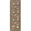 Garvee 5’x7′ Washable Rug, Floral Vintage Area Rug for Bedroom, Foldable Non-Slip Small Rug for Dorm, Study Room, Nursery, Botanical Home Decor, Soft Underfoot, Sage Green(Brown)