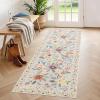 Garvee 5’x7′ Washable Rug, Floral Vintage Area Rug for Bedroom, Foldable Non-Slip Small Rug for Dorm, Study Room, Nursery, Botanical Home Decor, Soft Underfoot, Sage Green(Beige)