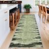 Garvee 5×7 Washable Rugs for Bedroom Living Room Modern Abstract Office Carpet Non-Slip Stain Resistant Area Rug for Dining Room Table Apartment, Black and Brown(Mountain Scenery|green)