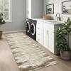 Garvee 5×7 Washable Rugs for Bedroom Living Room Modern Abstract Office Carpet Non-Slip Stain Resistant Area Rug for Dining Room Table Apartment, Black and Brown(Mountain Scenery|tan)