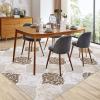 Garvee 5×7 ft Geometric Trellis Area Rug, Modern Neutral Washable Rugs in Farmhouse Design, Non-Slip Low-Pile Indoor Carpet for Living Room/Bedroom/Dining Room/Office-Chenille (Blue)(Beige)