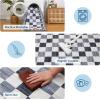 Garvee 6×9 Checkered Area Rug, Washable Soft Rugs for Living Room, Modern Geometric Non Slip Low Pile Carpet for Bedroom, Dining Room, Green(Black)
