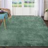 Garvee 8×10 Area Rug for Living Room, Fluffy Shag Soft Washable Rugs Large Fuzzy Plush Indoor Carpet for Bedroom Nursery Playroom Kids Girls Boys Room (Tie-dye Black Grey)(Sage Green)
