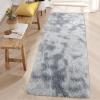 Garvee 8×10 Area Rug for Living Room, Fluffy Shag Soft Washable Rugs Large Fuzzy Plush Indoor Carpet for Bedroom Nursery Playroom Kids Girls Boys Room (Tie-dye Black Grey)(Tie-dyed Light Grey)