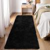 Garvee 8×10 Area Rug for Living Room, Fluffy Shag Soft Washable Rugs Large Fuzzy Plush Indoor Carpet for Bedroom Nursery Playroom Kids Girls Boys Room (Tie-dye Black Grey)(Black)