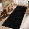 Garvee 8×10 Area Rug for Living Room, Fluffy Shag Soft Washable Rugs Large Fuzzy Plush Indoor Carpet for Bedroom Nursery Playroom Kids Girls Boys Room (Tie-dye Black Grey)(Black)