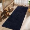 Garvee 8×10 Area Rug for Living Room, Fluffy Shag Soft Washable Rugs Large Fuzzy Plush Indoor Carpet for Bedroom Nursery Playroom Kids Girls Boys Room (Tie-dye Black Grey)(Navy)
