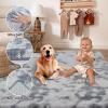 Garvee 8×10 Area Rug for Living Room, Fluffy Shag Soft Washable Rugs Large Fuzzy Plush Indoor Carpet for Bedroom Nursery Playroom Kids Girls Boys Room (Tie-dye Black Grey)(Tie-dyed Light Grey)