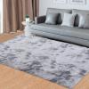 Garvee 8×10 Area Rug for Living Room, Fluffy Shag Soft Washable Rugs Large Fuzzy Plush Indoor Carpet for Bedroom Nursery Playroom Kids Girls Boys Room (Tie-dye Black Grey)(Tie-dye Light Grey)