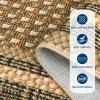 Garvee 8×10 Washable Rugs for Living Room, Braided Print Modern Bedroom Rugs with Non Slip Backing, Low Pile Large Under Table Rug for Dining Room Office, Contemporary Home Decor Rug, Brown(Braided Print|brown)