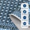 Garvee 8×10 Washable Rugs for Living Room, Braided Print Modern Bedroom Rugs with Non Slip Backing, Low Pile Large Under Table Rug for Dining Room Office, Contemporary Home Decor Rug, Brown(Braided Print|grey Blue)