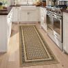 Garvee 8×10 Washable Rugs for Living Room, Braided Print Modern Bedroom Rugs with Non Slip Backing, Low Pile Large Under Table Rug for Dining Room Office, Contemporary Home Decor Rug, Brown(Braided Print|brown)