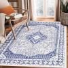 Garvee 8×10 ft Vintage Boho Printed Area Rugs for Living Room, Stain Resistant Washable Rug, Large Soft Low Pile Carpet for Bedroom/Dining Room/Kitchen/Nursery~Non-Slip Backing(Blue White)(Blue)