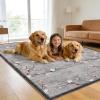 Garvee 9×12 Area Rug for Living Room, Vintage Floral Rug, Washable Non Slip & Low Pile Carpet for Living Room, Bedroom, Dining Room, Grey(Grey)