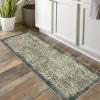 Garvee Abstract 2×6 Kitchen Rugs, Washable Green Soft Non Slip Entryway Rug Low Pile Ultra Thin Long Carpet Hallway Runner Modern Accent Rug Runners for Laundry Bedroom Bathroom(Modern Abstract|green)