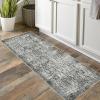 Garvee Abstract 2×6 Kitchen Rugs, Washable Green Soft Non Slip Entryway Rug Low Pile Ultra Thin Long Carpet Hallway Runner Modern Accent Rug Runners for Laundry Bedroom Bathroom(Modern Abstract|grey)