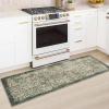 Garvee Abstract 2×6 Kitchen Rugs, Washable Green Soft Non Slip Entryway Rug Low Pile Ultra Thin Long Carpet Hallway Runner Modern Accent Rug Runners for Laundry Bedroom Bathroom(Modern Abstract|green)
