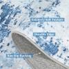 Garvee Abstract 2×6 Runner Rug, Washable Non Slip Kitchen Runner, Soft Modern Low Pile Area Rugs for Hallway, Indoor Contemporary Accent Carpet for Bathroom Laundry, Light Grey(Abstract Modern|light Blue)