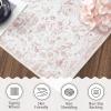 Garvee Area Rugs 4×6 Washable Non-Slip, Vintage Floral Medallion Living Room Bedroom Rugs, Retro Accent Oriental Large Carpet Rug for Dining Room Office, Ultra Thin Low Pile Floor Rug, Grey(Medallion|pink)