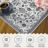 Garvee Area Rugs 4×6 Washable Non-Slip, Vintage Floral Medallion Living Room Bedroom Rugs, Retro Accent Oriental Large Carpet Rug for Dining Room Office, Ultra Thin Low Pile Floor Rug, Grey(Medallion|multi Color)