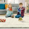 Garvee Area Rugs 4×6 Washable Non-Slip, Vintage Floral Medallion Living Room Bedroom Rugs, Retro Accent Oriental Large Carpet Rug for Dining Room Office, Ultra Thin Low Pile Floor Rug, Grey(Medallion|green)