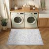 Garvee Blue Floral 2×6 Runner Rug Washable Boho Non-Slip Runner Rugs for Kitchen Vintage Flower Soft Low Pile Kitchen Rugs for Hallway Girls Room Kids Room playroom Dorm(Blue)