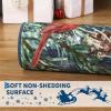 Garvee Christmas Living Room Rug 8×10 Non Slip Washable Area Rugs for Bedroom Christmas Trees Santa Claus Decorative Rugs Low Pile Stain-Resistant Snowflake Festive Carpet for Nursery Dining Room Blue(Blue)