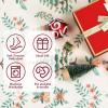 Garvee Christmas Living Room Rug 8×10 Non Slip Washable Area Rugs for Bedroom Christmas Trees Santa Claus Decorative Rugs Low Pile Stain-Resistant Snowflake Festive Carpet for Nursery Dining Room Blue(Beige)