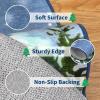 Garvee Christmas Living Room Rug 8×10 Non Slip Washable Area Rugs for Bedroom Christmas Trees Santa Claus Decorative Rugs Low Pile Stain-Resistant Snowflake Festive Carpet for Nursery Dining Room Blue(Blue)