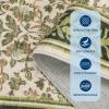 Garvee Floral 2×6 Kitchen Rugs, Washable Indoor Vintage Hallway Runner with Non Slip Back Low Pile Ultra Thin Bordered Oriental Throw Carpet Mat for Entryway Laundry Bedroom, Green Black(Floral Oriental|light Green)