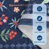 Garvee Jungle Rug 2×6 Kitchen Runner Rug, Washable Animal Print Soft Non Slip Hallway Runner Tropical Botanical Low Pile Throw Carpet Ultra Thin Peacock Monkey Floor Rugs for Laundry Bedroom, Black(Jungle|blue)