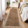 Garvee Large Area Rug 9×12, Traditional Border Design Carpet, Vintage Indoor Floor Mat for Living Room, Heavy Duty Non-Shedding Rug for Dining Room Under Table, Formal Bedroom Decor,Sage Green(Brown)