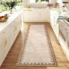 Garvee Large Area Rug 9×12, Traditional Border Design Carpet, Vintage Indoor Floor Mat for Living Room, Heavy Duty Non-Shedding Rug for Dining Room Under Table, Formal Bedroom Decor,Sage Green(Natural)