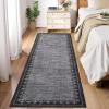 Garvee Large Area Rug 9×12, Traditional Border Design Carpet, Vintage Indoor Floor Mat for Living Room, Heavy Duty Non-Shedding Rug for Dining Room Under Table, Formal Bedroom Decor,Sage Green(Black Grey)