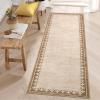 Garvee Large Area Rug 9×12, Traditional Border Design Carpet, Vintage Indoor Floor Mat for Living Room, Heavy Duty Non-Shedding Rug for Dining Room Under Table, Formal Bedroom Decor,Sage Green(Natural)