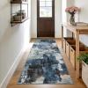 Garvee Modern Abstract Washable 10×13 Area Rugs for Living Room, Soft Non Slip Bedroom Rugs, Indoor Contemporary Low Pile Floor Rug Large Under Table Carpet for Dining Room Office, Colorful(Modern|grey Blue)