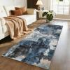 Garvee Modern Abstract Washable 10×13 Area Rugs for Living Room, Soft Non Slip Bedroom Rugs, Indoor Contemporary Low Pile Floor Rug Large Under Table Carpet for Dining Room Office, Colorful(Modern|grey Blue)