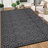 Garvee Outdoor Rug 8×10 ft, Reversible Patio Mat Waterproof & Lightweight, Plastic Straw Area Rug for Patio, Deck, RV Camping, Balcony, Easy Clean,Black/Coffee(Black/Grey)