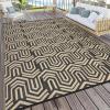 Garvee Outdoor Rug 8×10 ft, Reversible Patio Mat Waterproof & Lightweight, Plastic Straw Area Rug for Patio, Deck, RV Camping, Balcony, Easy Clean,Black/Coffee(Black/Coffee)