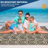 Garvee Outdoor Rug 8×10 ft, Reversible Patio Mat Waterproof & Lightweight, Plastic Straw Area Rug for Patio, Deck, RV Camping, Balcony, Easy Clean,Black/Coffee(Black/Coffee)