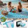 Garvee Reversible Cactus Outdoor Rug 8×10 for Patio, Waterproof Outdoor Area Rug, Modern Desert Botanical Indoor Outdoor Rugs, Plastic Straw Rug for RV, Camping, Deck, Sage Green & Beige(Blue)