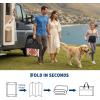 Garvee Reversible Outdoor Rug 8×10, Waterproof Outdoor Plastic Straw Rug with Interlacing Pattern, RV Mat for Picnics, Patio, Camping, Balcony, Deck, Backyard, Porch, Blue(Orange-style1)