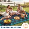 Garvee Reversible Outdoor Rug 8×10, Waterproof Outdoor Plastic Straw Rug with Interlacing Pattern, RV Mat for Picnics, Patio, Camping, Balcony, Deck, Backyard, Porch, Blue(Navy-style1)