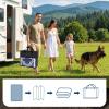 Garvee Reversible Outdoor Rug 8×10, Waterproof Outdoor Plastic Straw Rug with Interlacing Pattern, RV Mat for Picnics, Patio, Camping, Balcony, Deck, Backyard, Porch, Blue(Blue-style2)